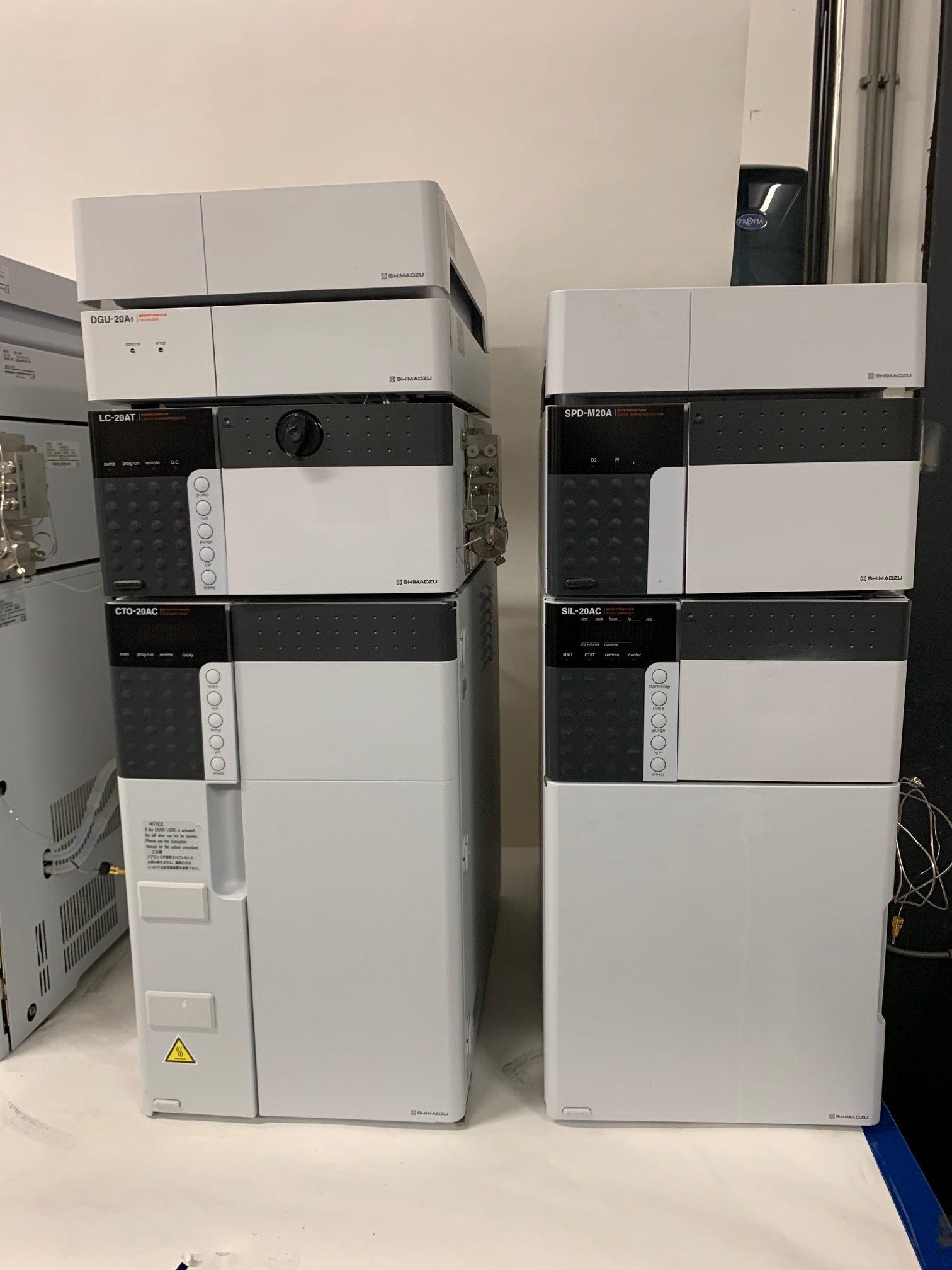Shimadzu LC-20 HPLC system wit DAD