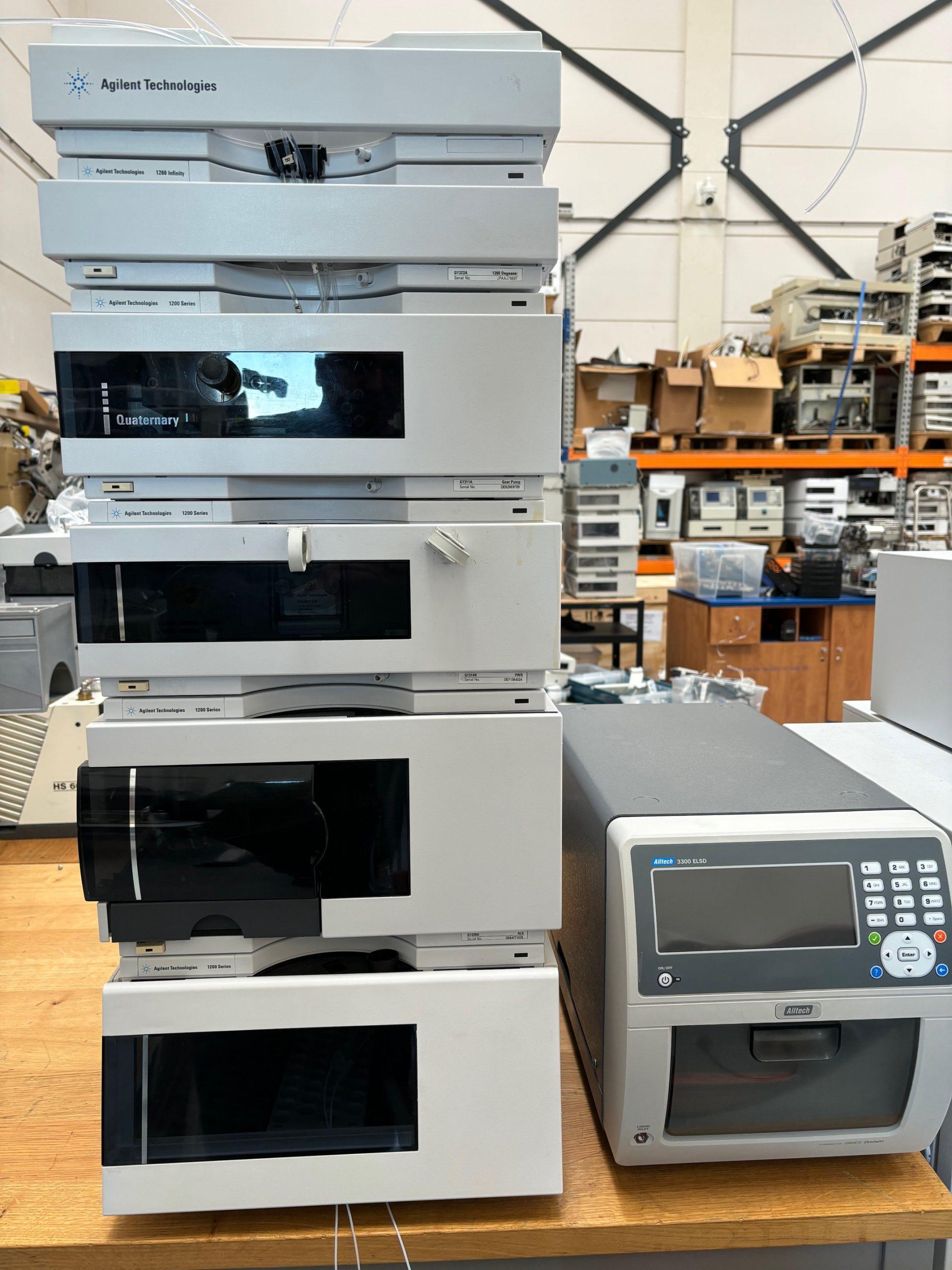 Agilent 1200 series HPLC with ELSD/Fraction collector