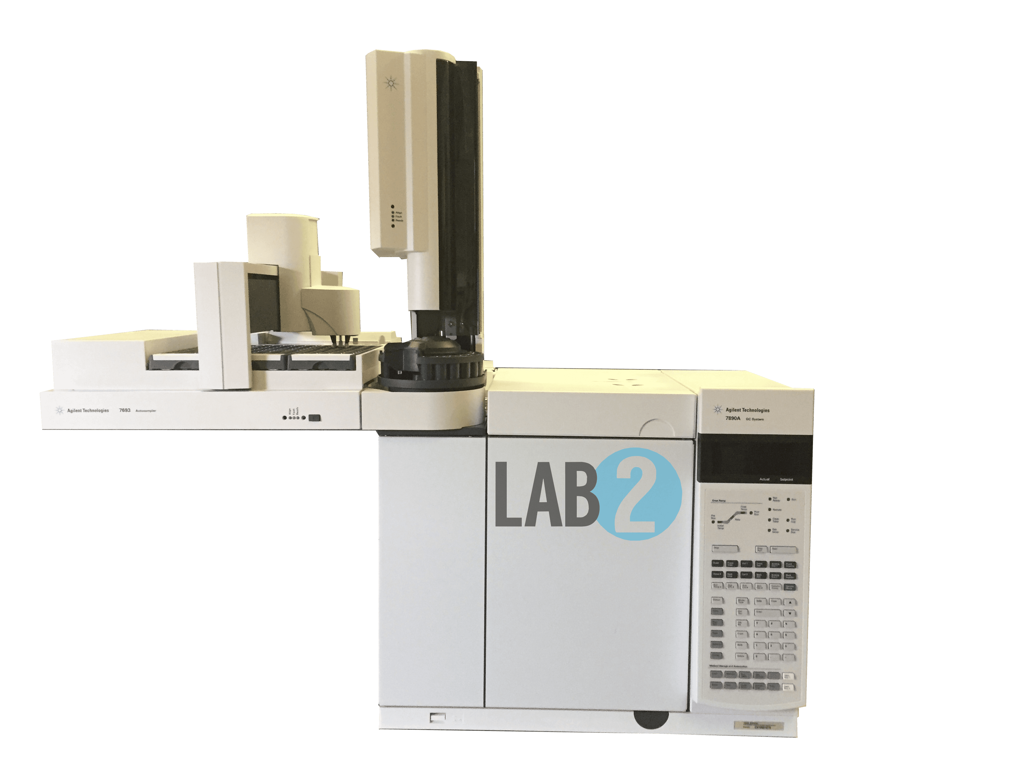 Agilent 7890A with 7693 autosampler and 150 vial tray