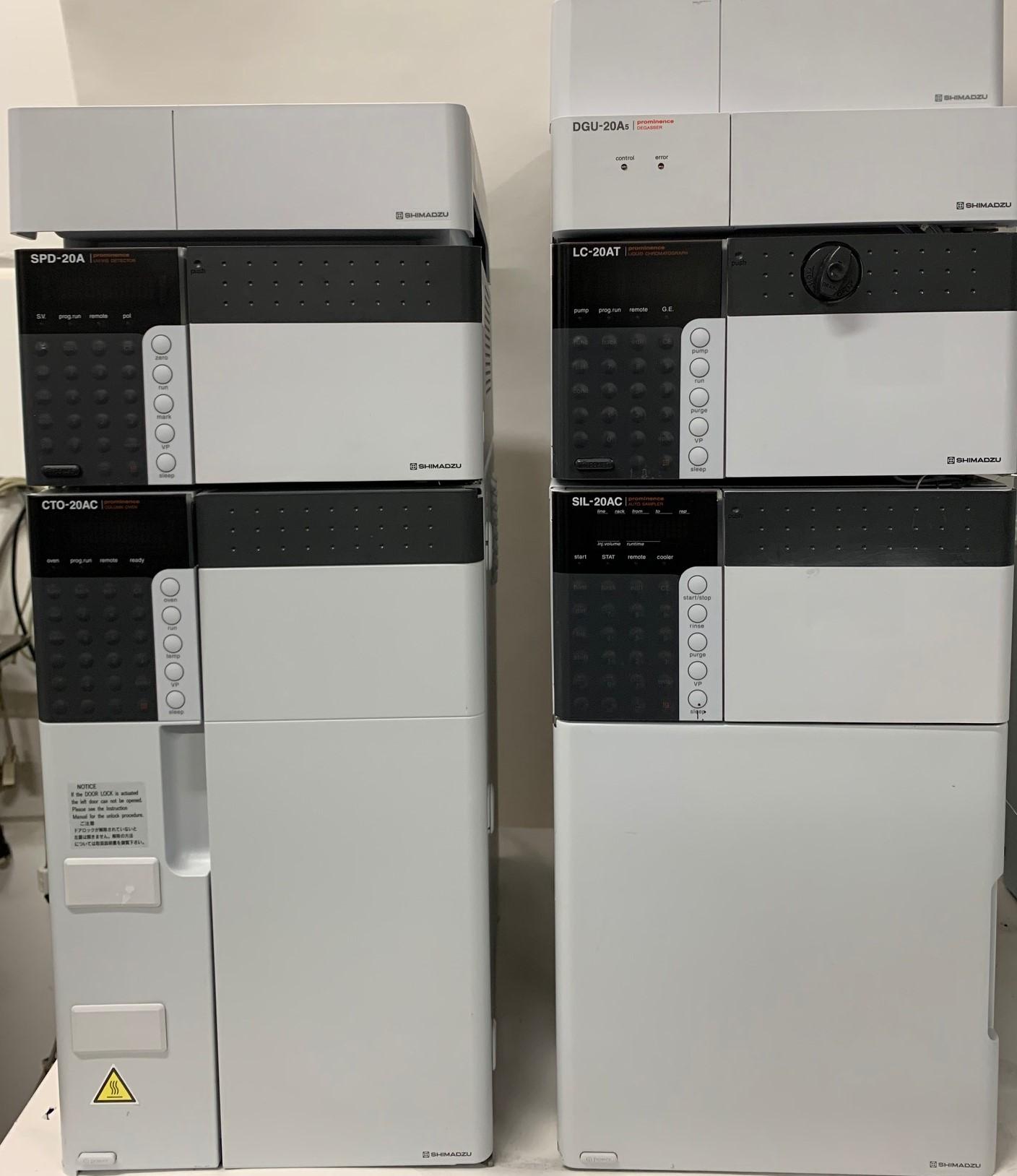 Shimadzu LC-20 HPLC system with UV